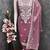 Brown chanderi  embroidered unstitched dressmaterials 3 pair top bottom dupptaa