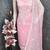 Pink chanderi  embroidered unstitched dressmaterials 3 pair top bottom dupptaa