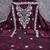 Wine chanderi  embroidered unstitched dressmaterials 3 pair top bottom dupptaa
