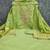 Green chanderi  embroidered unstitched dressmaterials 3 pair top bottom dupptaa