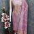 Lavender chanderi  embroidered unstitched dressmaterials 3 pair top bottom dupptaa