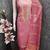 Pink chanderi  embroidered unstitched dressmaterials 3 pair top bottom dupptaa