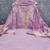 Purple chanderi  embroidered unstitched dressmaterials 3 pair top bottom dupptaa