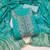 Indigo chanderi  embroidered unstitched dressmaterials 3 pair top bottom dupptaa