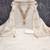 White chanderi  embroidered unstitched dressmaterials 3 pair top bottom dupptaa