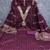 Wine chanderi  embroidered unstitched dressmaterials 3 pair top bottom dupptaa