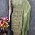 Sea green georgette embroidered unstitched dressmaterials 3 pair top bottom dupptaa