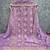 Purple georgette embroidered unstitched dressmaterials 3 pair top bottom dupptaa