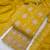 Yellow georgette embroidered unstitched dressmaterials 3 pair top bottom dupptaa