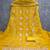 Yellow georgette embroidered unstitched dressmaterials 3 pair top bottom dupptaa
