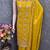 Yellow georgette embroidered unstitched dressmaterials 3 pair top bottom dupptaa