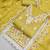 Yellow cotton embroidered unstitched dressmaterials 3 pair top bottom dupptaa