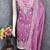 Pink cotton embroidered unstitched dressmaterials 3 pair top bottom dupptaa