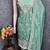 Sea green cotton embroidered unstitched dressmaterials 3 pair top bottom dupptaa