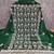 Green georette  embroidered unstitched dressmaterials 3 pair top bottom dupptaa