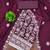 Purple georette  embroidered unstitched dressmaterials 3 pair top bottom dupptaa