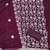 Purple georette  embroidered unstitched dressmaterials 3 pair top bottom dupptaa