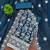 Blue georette  embroidered unstitched dressmaterials 3 pair top bottom dupptaa