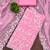 Pink georette  embroidered unstitched dressmaterials 3 pair top bottom dupptaa