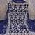 Blue georette  embroidered unstitched dressmaterials 3 pair top bottom dupptaa