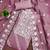 Lavender chanderi embroidered unstitched dressmaterials 3 pair top bottom dupptaa