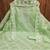 Sea green chanderi embroidered unstitched dressmaterials 3 pair top bottom dupptaa