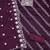 Purple chanderi  embroidered unstitched dressmaterials 3 pair top bottom dupptaa