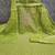 Sea green silk embroidered unstitched dressmaterials 3 pair top bottom dupptaa