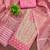 Pink silk  embroidered unstitched dressmaterials 3 pair top bottom dupptaa