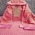 Pink silk  embroidered unstitched dressmaterials 3 pair top bottom dupptaa