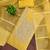Yellow silk embroidered unstitched dressmaterials 3 pair top bottom dupptaa