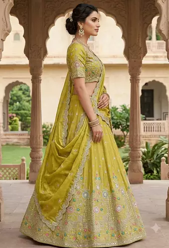 new desiger mehandi haldi idian ad pakistani lehaga 