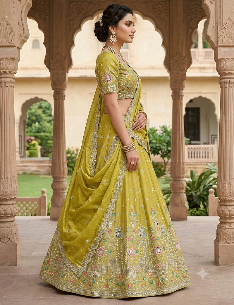 new desiger mehandi haldi idian ad pakistani lehaga 