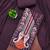 Purple georette  embroidered unstitched dressmaterials 3 pair top bottom dupptaa