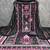 Black georette  embroidered unstitched dressmaterials 3 pair top bottom dupptaa