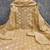 Cream silk embroidered unstitched dressmaterials 3 pair top bottom dupptaa