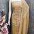 Cream silk embroidered unstitched dressmaterials 3 pair top bottom dupptaa