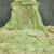 Green silk  embroidered unstitched dressmaterials 3 pair top bottom dupptaa