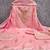 Pink silk  embroidered unstitched dressmaterials 3 pair top bottom dupptaa