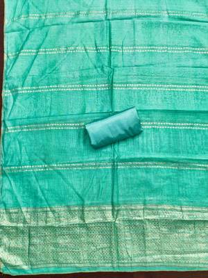 Sky silk embroidered unstitched dressmaterials 3 pair top bottom dupptaa 2