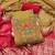 Mustard cotton embroidered unstitched dressmaterials 3 pair top bottom dupptaa