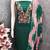 Green cotton  embroidered unstitched dressmaterials 3 pair top bottom dupptaa