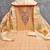 Orange silk embroidered unstitched dressmaterials 3 pair top bottom dupptaa
