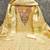 Yellow silk embroidered unstitched dressmaterials 3 pair top bottom dupptaa