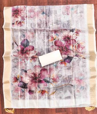 White silk embroidered unstitched dressmaterials 3 pair top bottom dupptaa 2