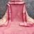Pink silk  embroidered unstitched dressmaterials 3 pair top bottom dupptaa