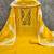 Yellow cotton embroidered unstitched dressmaterials 3 pair top bottom dupptaa