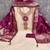 Pink silk  embroidered unstitched dressmaterials 3 pair top bottom dupptaa
