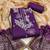 Purple cotton  embroidered unstitched dressmaterials 3 pair top bottom dupptaa