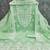 Green chanderi  embroidered unstitched dressmaterials 3 pair top bottom dupptaa